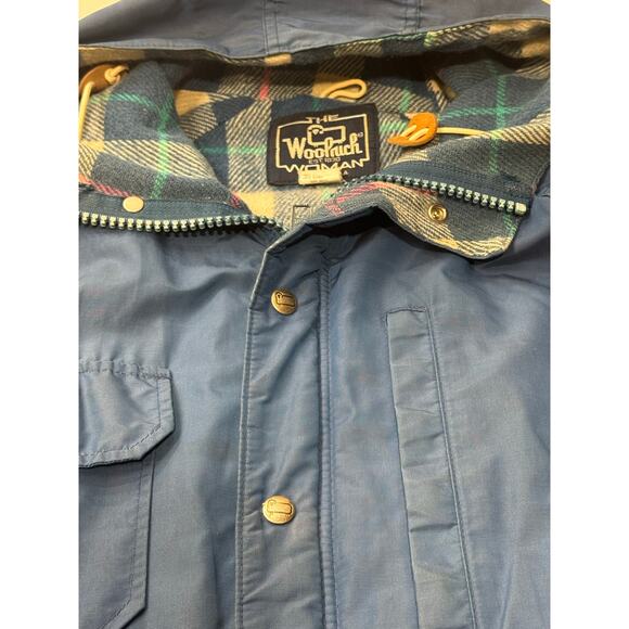 Vintage Woolrich Rain Jacket Flannel Lines - Picture 1 of 8